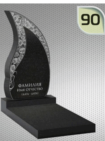 Памятник из гранита: свеча 90